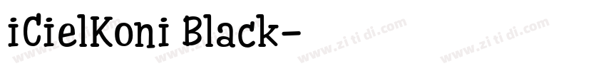 iCielKoni Black字体转换